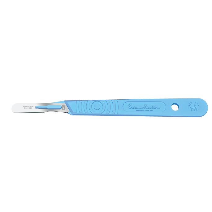 Swann Morton wegwerp scalpels met beschermhoes, steriel, nr. 10R