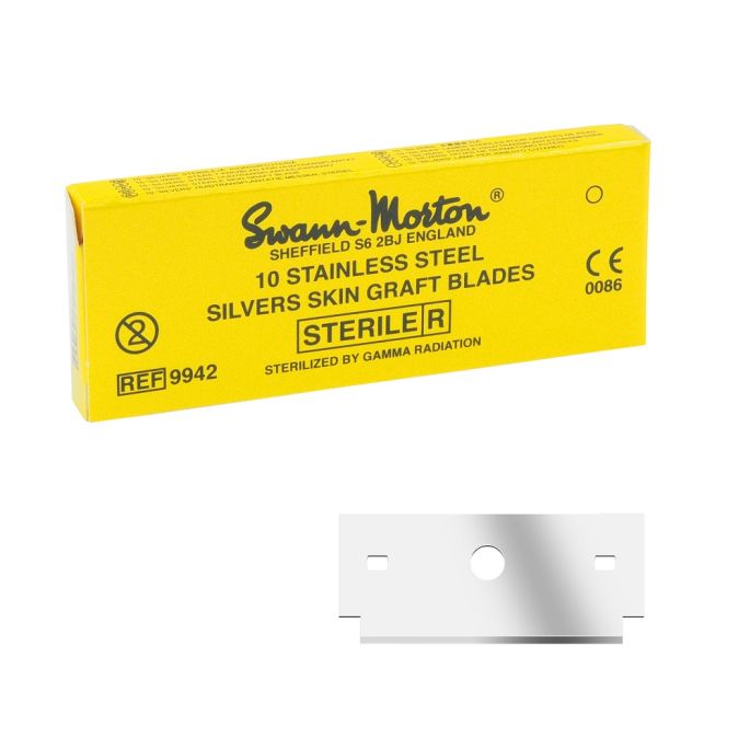 Swann Morton Silvers skin graft mesjes RVS