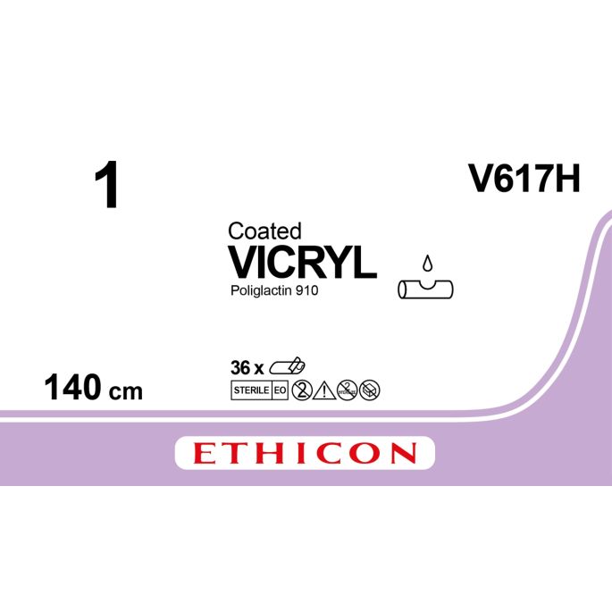 Vicryl violet 1, V617H naald, 36 stuks