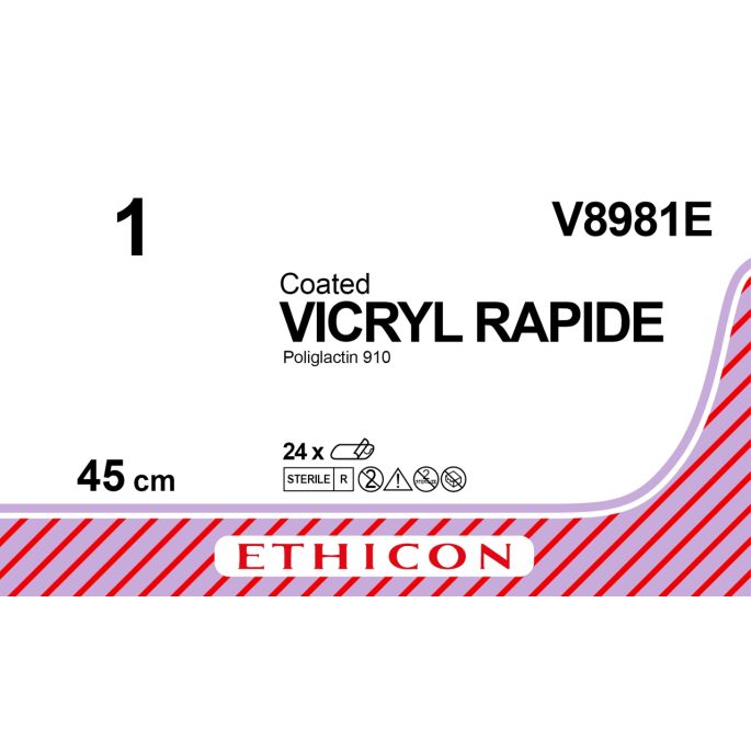 Vicryl Rapide ongekleurd 1, V8981E, 24 stuks