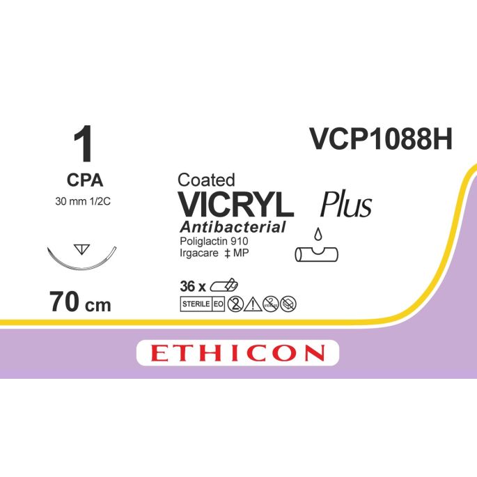 Vicryl Plus violet 1, CPA naald, VCP1088H, 36 stuks