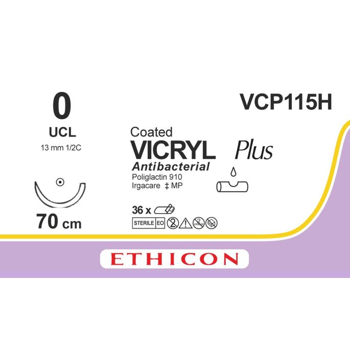 Vicryl Plus violet 0, UCL naald, VCP115H, 36 stuks