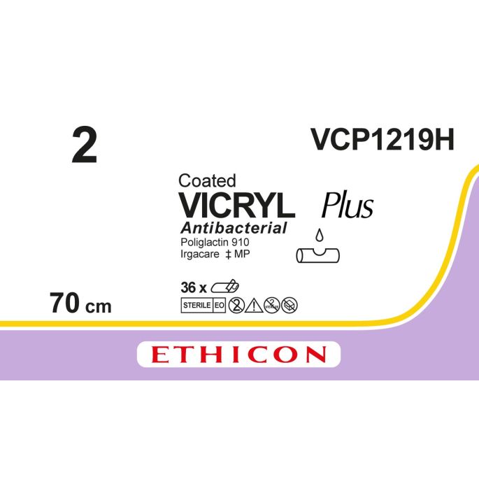 Vicryl Plus violet 2, VCP1219H, 36 stuks