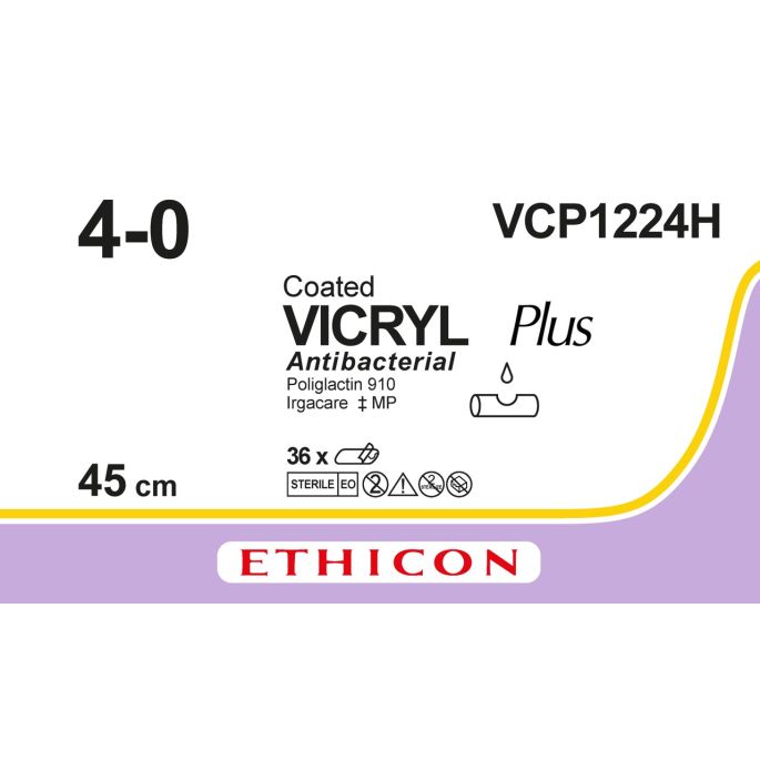 Vicryl Plus violet 4-0, VCP1224H, 36 stuks