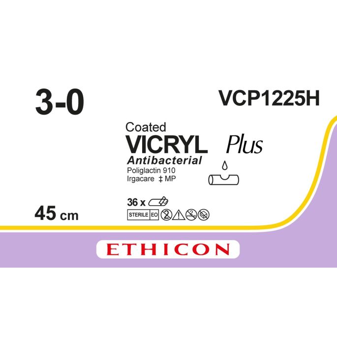 Vicryl Plus violet 3-0, VCP1225H, 36 stuks