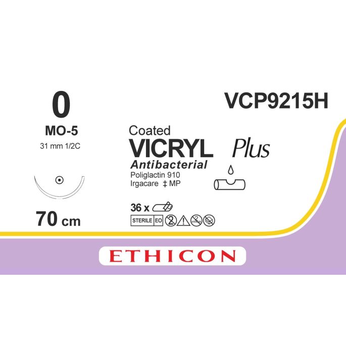 Vicryl Plus gecoat violet 0, MO-5 naald, VCP9215H, 36 stuks