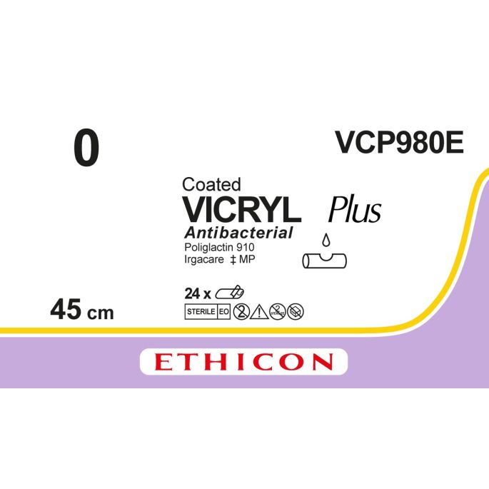 Vicryl Plus ongekleurd 0, VCP980E, 24 stuks