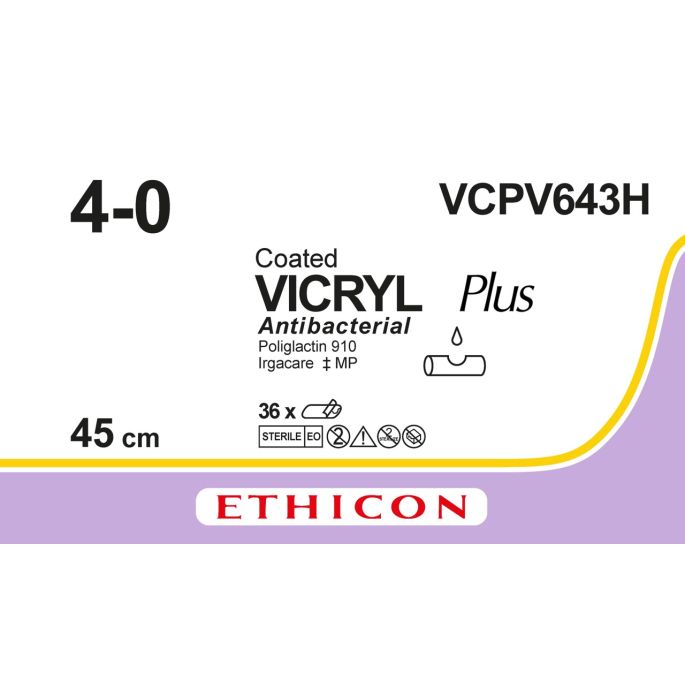 Vicryl Plus ongekleurd 4-0, VCPV643H, 36 stuks