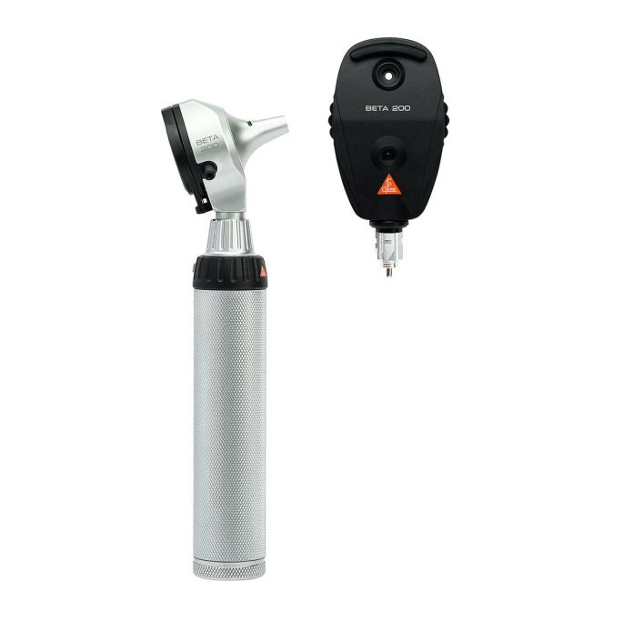 HEINE BETA 200 LED diagnostische set met BETA 200 LED F.O. otoscoop, BETA 200 LED oftalmoscoop en BETA batterijhandvat (2,5 V)
