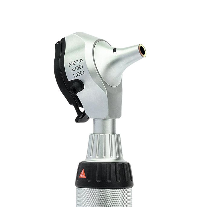 HEINE BETA 400 LED F.O. otoscoop + BETA 200 LED oftalmoscoop set met 2x BETA4 USB oplaadhandvat, plug-in voeding en harde koffer (3,5 V)