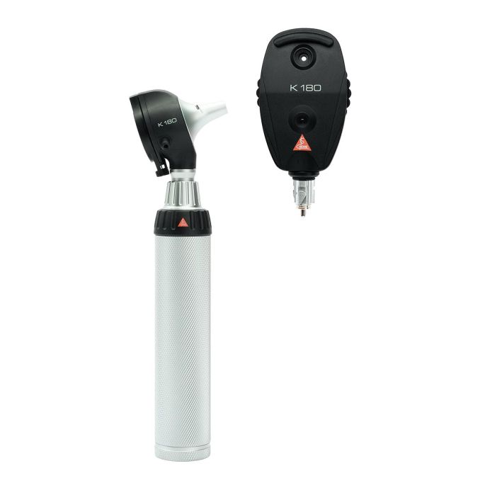 HEINE K180 LED diagnostische set met K180 LED F.O. otoscoop, K180 LED oftalmoscoop en BETA batterijhandvat (2,5 V)