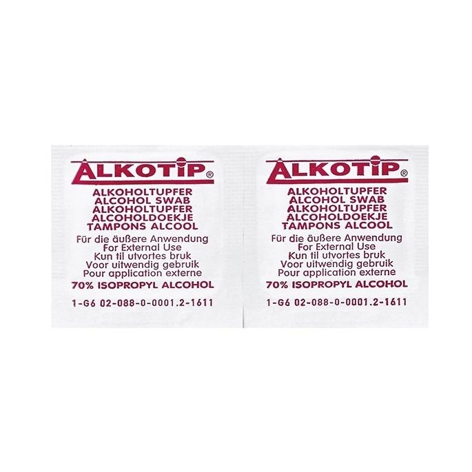 Alkotip alcoholdoekjes klein, 30 x 65 mm, 100 stuks