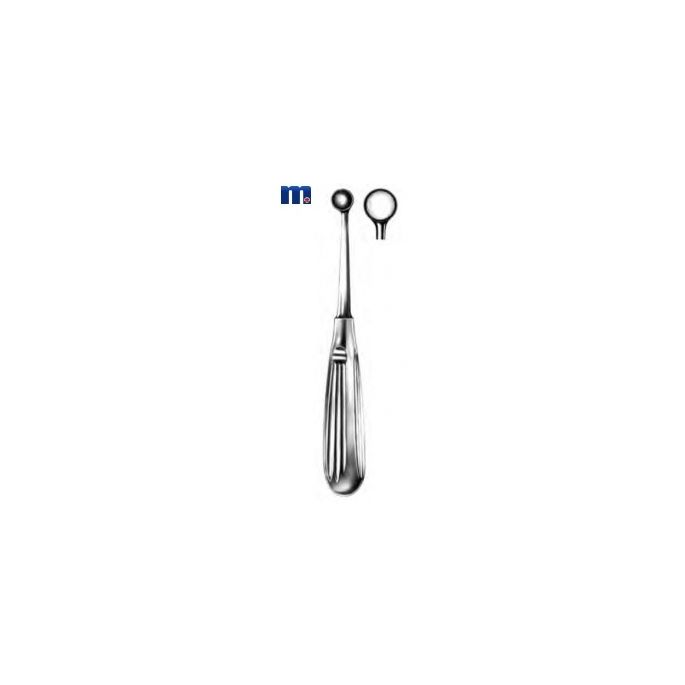 Bruns scherpe lepel (rond) # 00 - diam. 3 mm 17 cm RVS