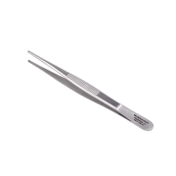 Chirurgisch pincet 1x2 tanden, fijn model, 11 cm recht RVS