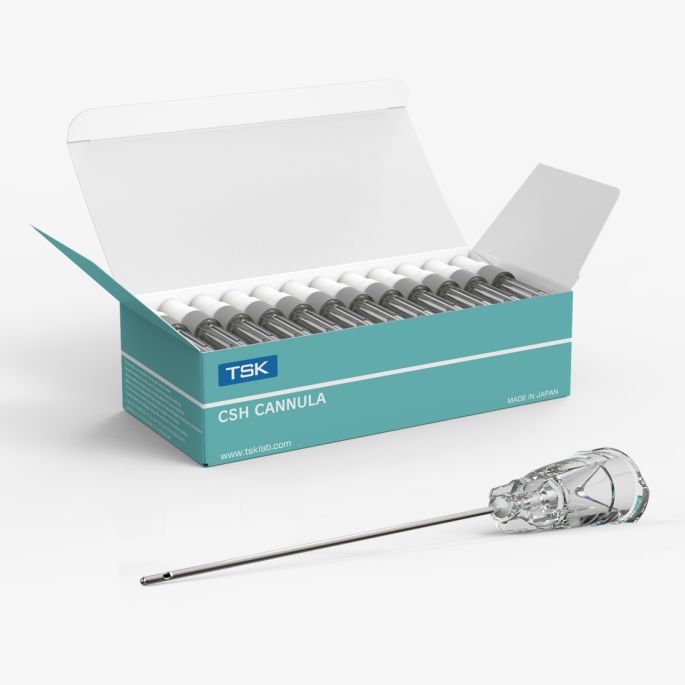 TSK CSH esthetische cannula 22G x 50 mm, 25 stuks