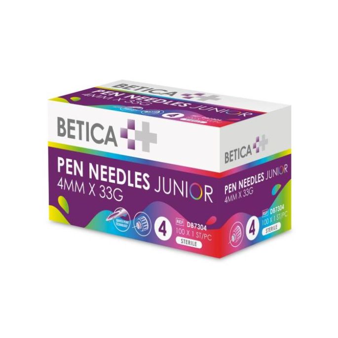Betica pennaald 4 mm x 33G Junior, 100 stuks