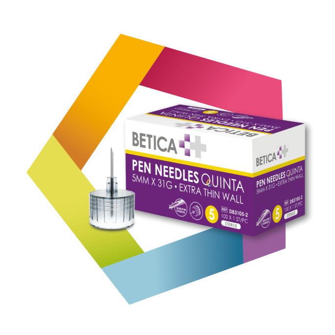 Betica Quinta pennaald 5 mm x 31G, 100 stuks