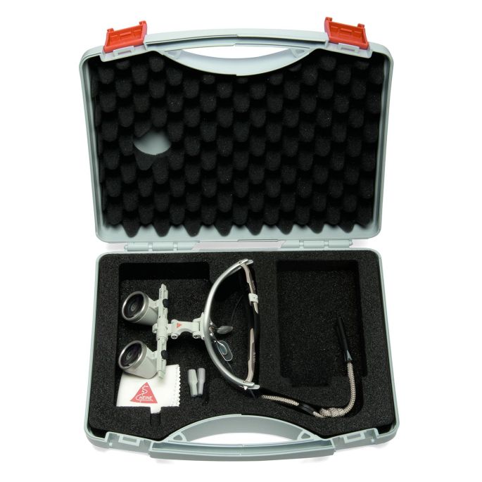 HEINE HR 2,5x binoculaire loepenset A met i-View op S-FRAME, werkafstand 420 mm