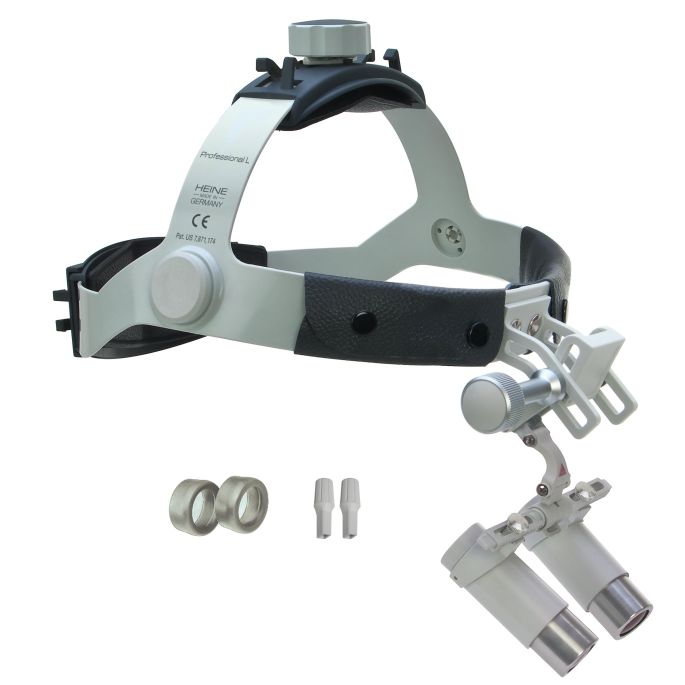 HEINE HRP binoculaire loep 6x op 340 mm met i-View op Professional L hoofdband zonder S-GUARD, Set C uitvoering