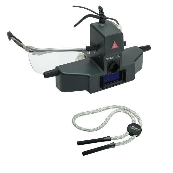 HEINE SIGMA 250 LED hoofdband-indirecte oftalmoscoop met S-FRAME en retaining cord