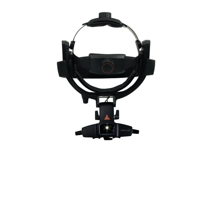 HEINE OMEGA 600 wandlader set: indirecte oftalmoscoop met CB1 batterij, E4-USBC, 0 D oculair en CW1 wandlader