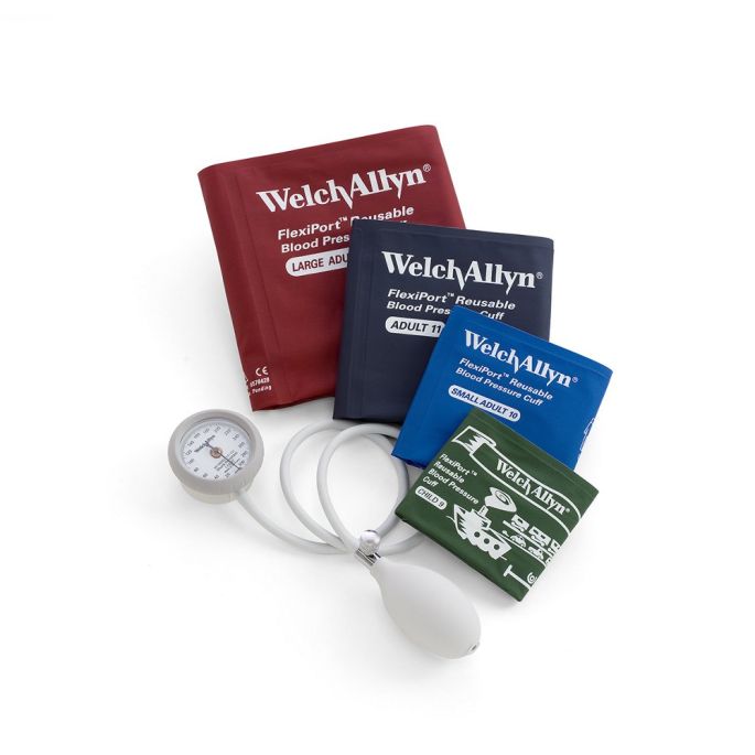 Welch Allyn DuraShock DS44 geïntegreerde aneroïde bloeddrukmeter met manchet, kind met kinderprintmanchet