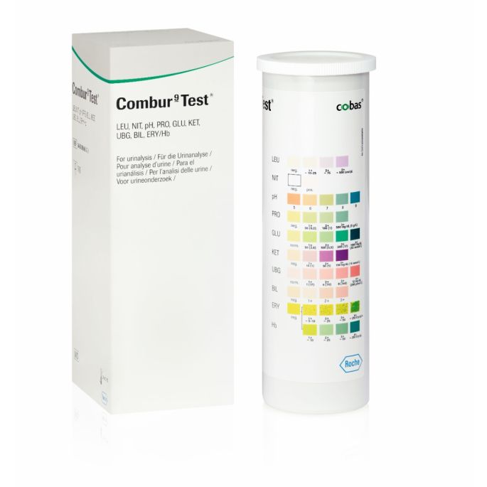 Combur 9 urine teststrips, 50 stuks