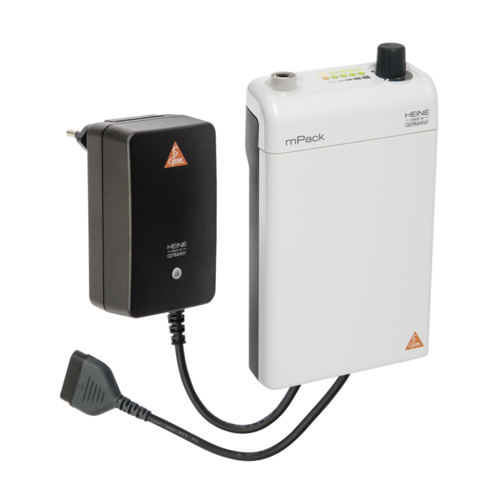 Heine mPack met Li-ion oplaadbare batterij en plug-in transformator