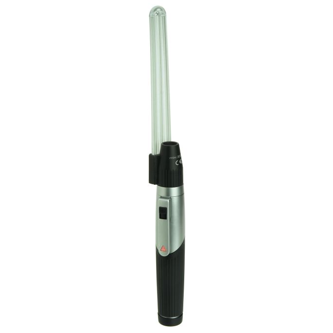 HEINE mini 3000 combi lamp set 2,5 V XHL, compleet met mini 3000 batterijhandvat en 5 wegwerpbladen