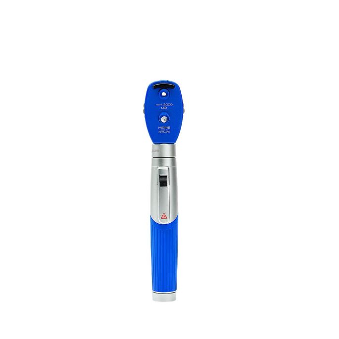 HEINE mini 3000 LED F.O. otoscoop en mini 3000 LED oftalmoscoop set 2,5 V met 2 mini 3000 batterijhandvaten