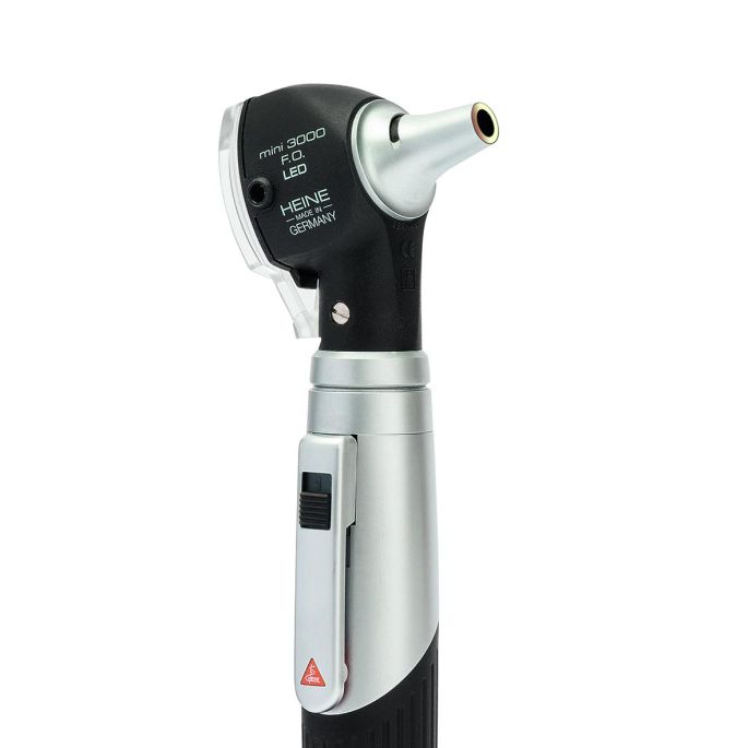 HEINE mini 3000 F.O. LED otoscoop set met batterijhandvat en accessoires