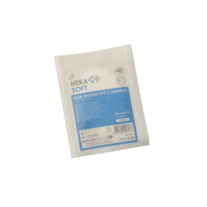 HEKA oogkompres nonwoven steriel 75 x 50 mm, 35 stuks