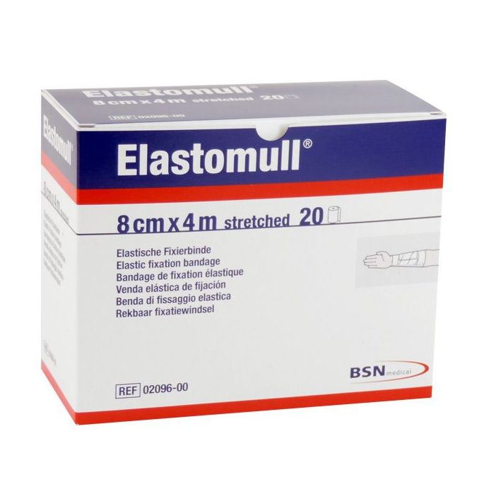 Elastomull 8 cm x 4 m, 20 rollen