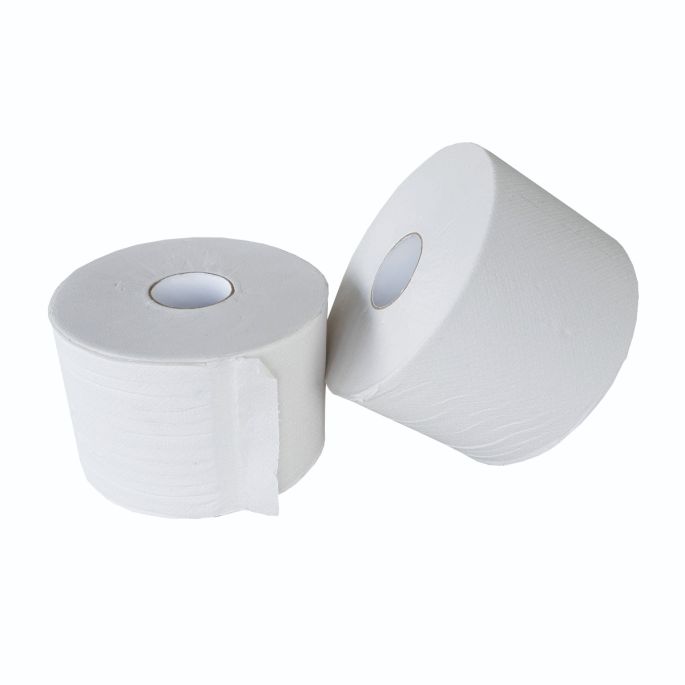 Toiletpapier Compact Recycled Wit 2-laags 100 m, 24 rollen