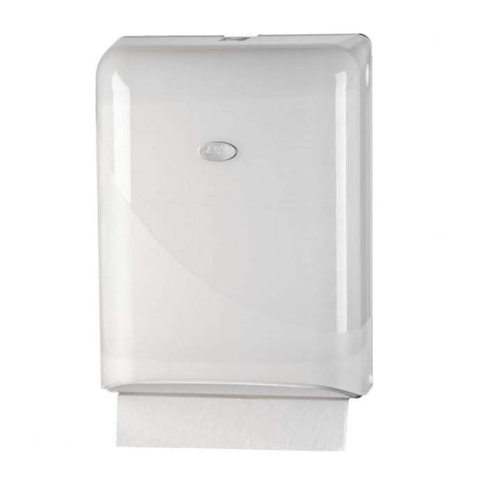 Pearl White handdoekdispenser voor de multifold en c-vouw