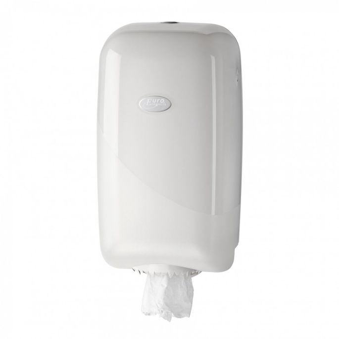 Pearl White Poetsroldispenser Mini-Rollen Wit
