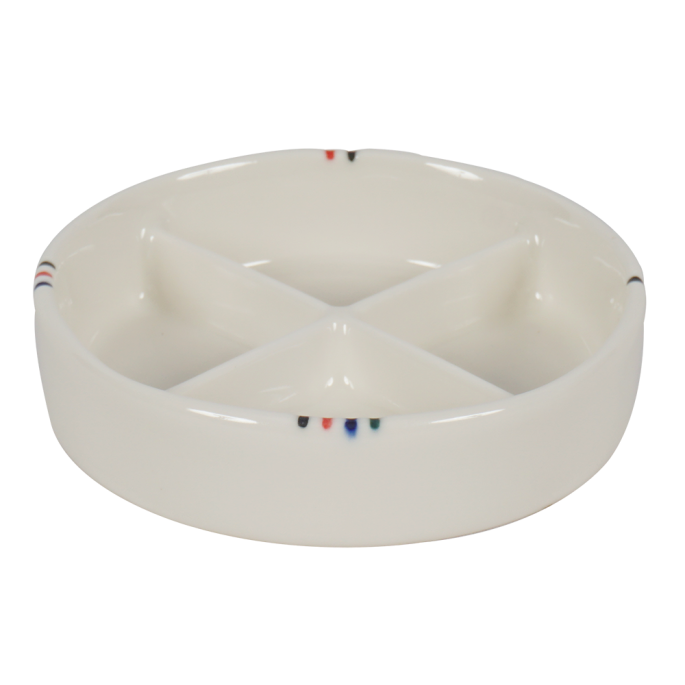 Keramische petri-schaal 10 cm 4 kwadranten