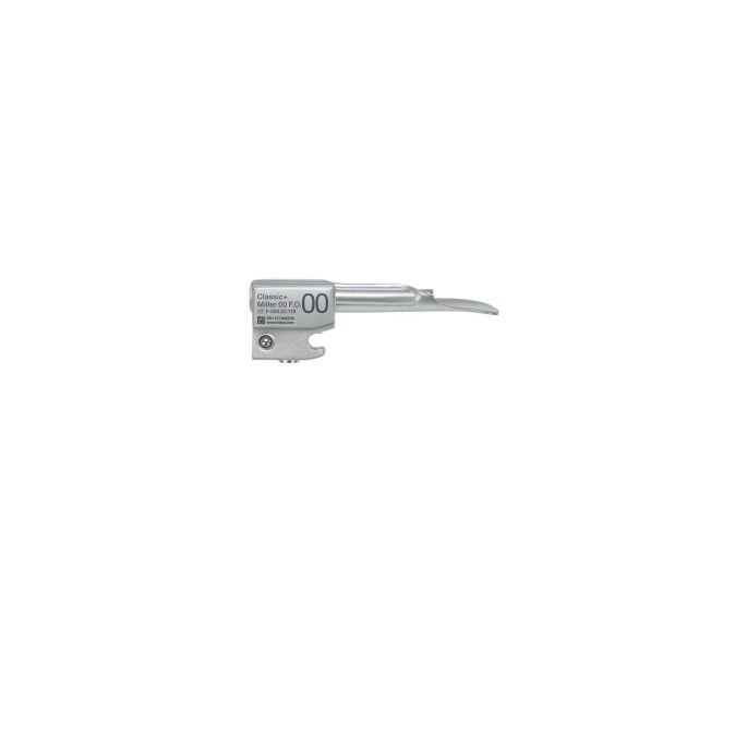 HEINE Classic+ Miller F.O. laryngoscoopblad, maat 00, 76 mm, distale breedte 10 mm