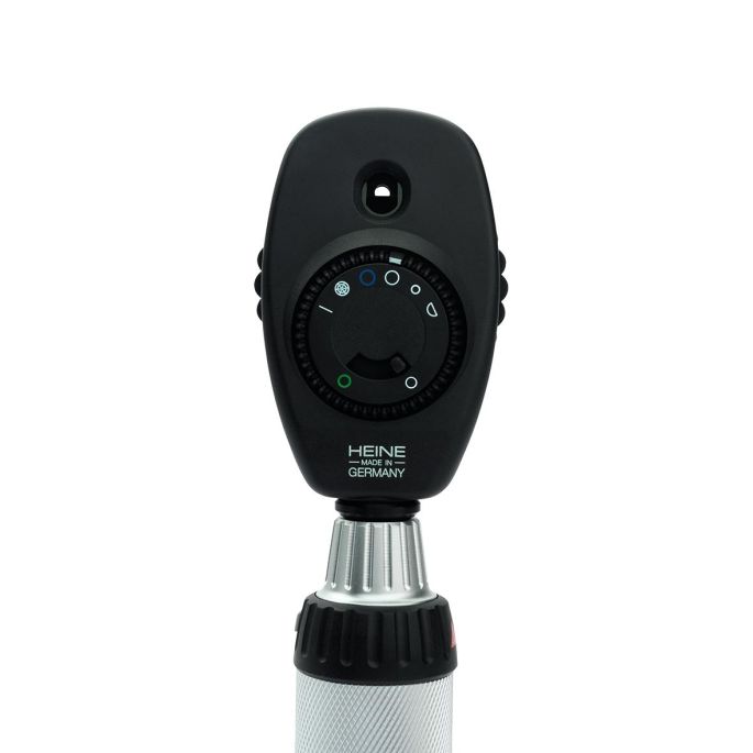 HEINE G100 LED VET spleetverlichtingskop + BETA 200 LED oftalmoscoop diagnostische set met BETA batterijhandvat, specula en harde koffer (2,5 V)