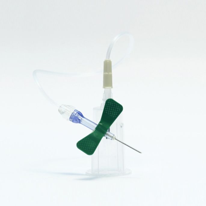 Greiner Bio-One Vacuette Safety bloedafnameset 21G 0,8 x 19 mm met houder en 19 cm slang, groen, 35 stuks
