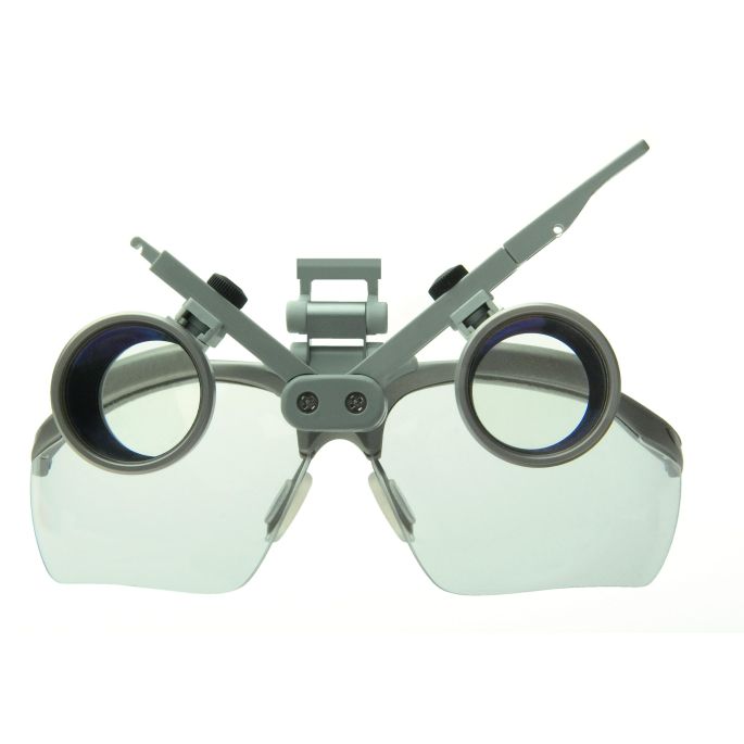 HEINE HR binoculaire loep 2,5x op 340 mm met S-GUARD spatbescherming, ombouwset voor HEINE ML4 voorhoofdlamp