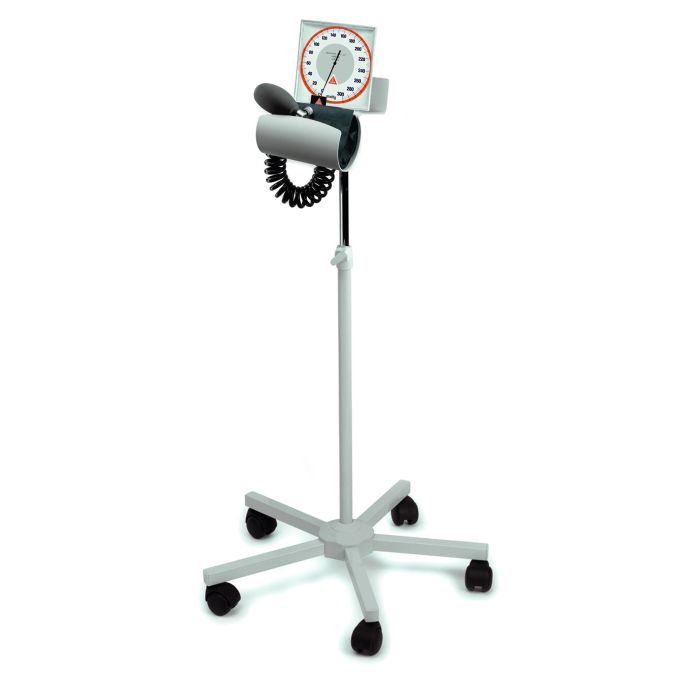 HEINE GAMMA XXL LF-S rolstandaard aneroïde bloeddrukmeter compleet met volwassen manchet (14 × 58 cm) en 3 m spiraalinsufflatieslang