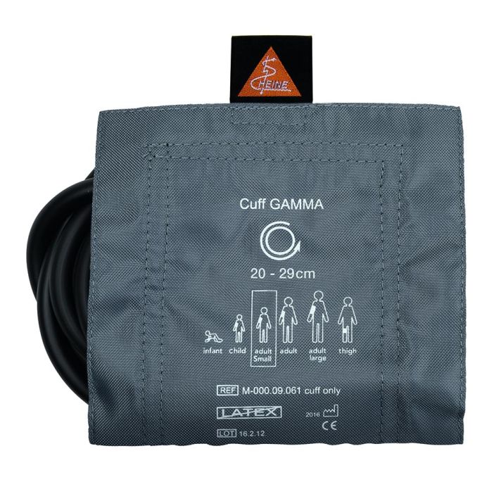 HEINE latex-vrije twin-tube (2-slangsysteem) bloeddrukmanchet voor kleine volwassenen, maat 14 × 53 cm (armomtrek 20 – 29 cm). Compatibel met HEINE GAMMA XXL LF.