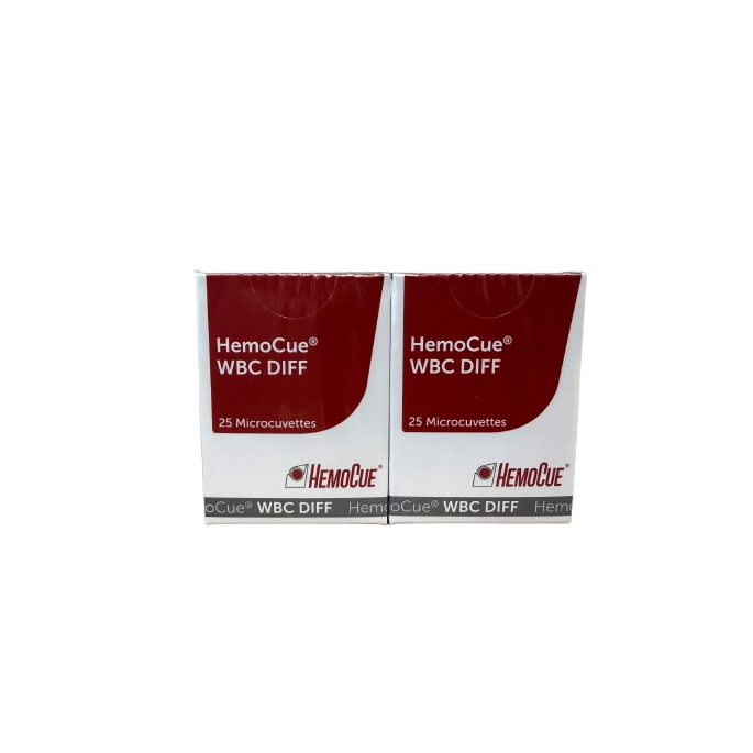 HemoCue cuvetten t.b.v. WBC DIFF analyser, 2 x 25 stuks
