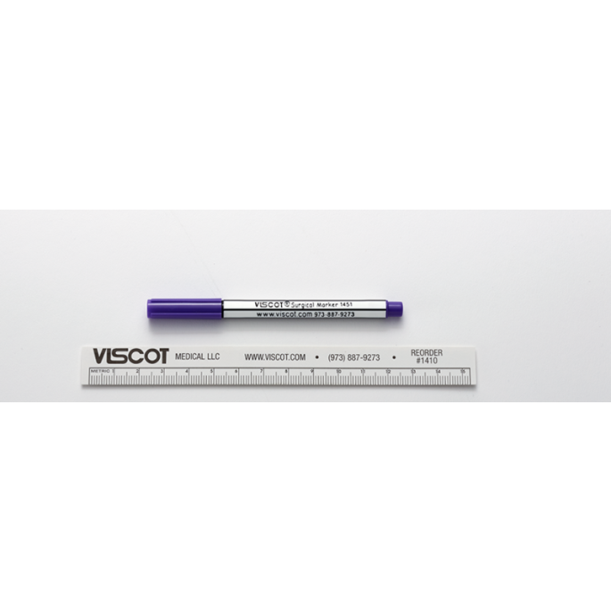 Viscot mini chirurgische huidmarker met gentiaanviolet inkt, reguliere tip, niet-steriel, 200 stuks
