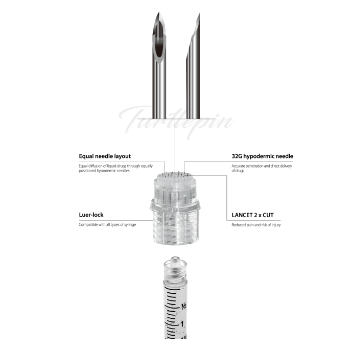 TURTLEPIN multi-naald injector 19 naalden 1,0 mm, 20 stuks