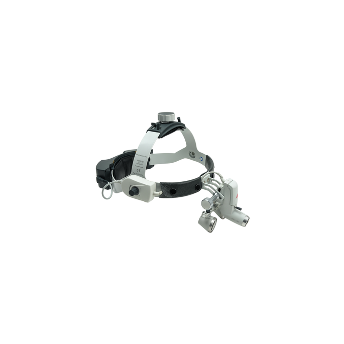 HEINE ML4 LED UNPLUGGED voorhoofdlamp met HR binoculaire loep 2,5x op 340 mm werkafstand zonder S-GUARD spatbescherming