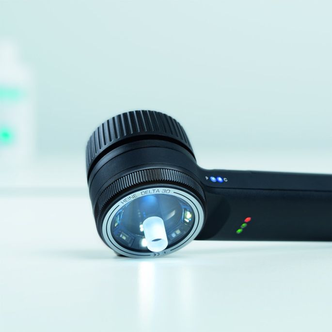 HEINE kleine contactplaat, 8 mm Ø, voor HEINE DELTA 30 en DELTA 30 PRO dermatoscoop