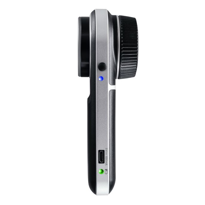 HEINE DELTA one dermatoscoop Standard Edition (zwart-zilver) met contactplaat met schaalverdeling, USB-kabel met netadapter en koffer