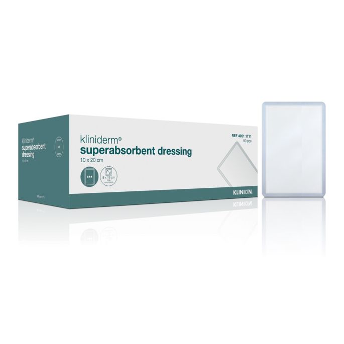 Kliniderm Superabsorbent superabsorberend verband 10 x 20 cm, 50 stuks